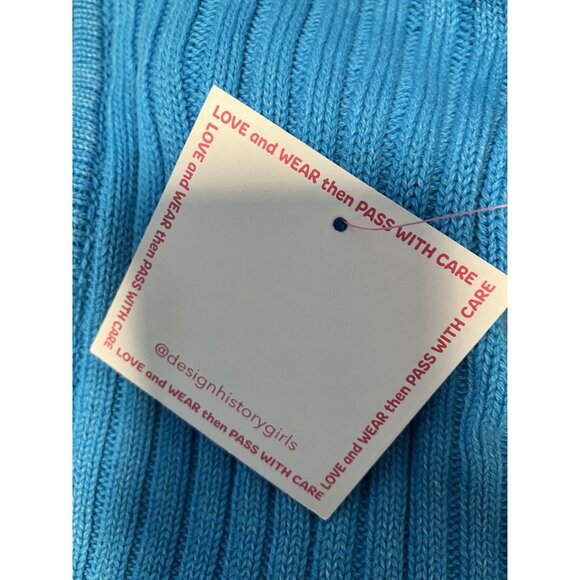 Design History Girls NWT Full Zip Blue Mock-Neck Crop Sweater Size XL - Picture 3 of 8